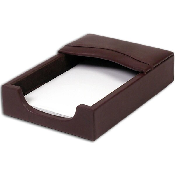 Dacasso 4x6-inch Chocolate Brown Leather Memo Holder A3409 - main